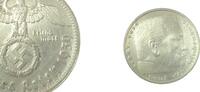 Deutschland 5 Reichsmark 5 Reichsmark Hindenburg 1939 G Jahreszahl doppelt ! -