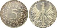 Deutschland 5 DM 5 Deutsche Mark 1965 G PP Proof J 387 Silberadler -