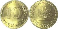 BRD 10 Pfennig 78F auf 5 Pfennig Ronde -