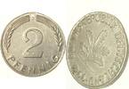 Deutschland 2 Pfennig Fehlprägung 2 Pf 1966G magetisierbar/ Rnd. teilplattiert ! -