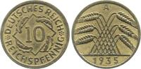 Deutschland 10 Pfennig Fehlprägung 10 Pfennig 1935 A Münzzeichen doppelt J 317 -