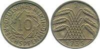 Deutschland 10 Pfennig 10 Reichspfennig 1935 J vz- J 317 -