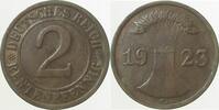 d 2 Pfennig 1923G St.Riss d. Münzzeichen ss/vz