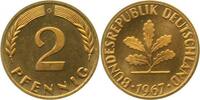 Deutschland 2 Pfennig 2 Pfennig 1967 G PP Proof Auflage: 3630 J 381 -