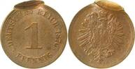 Deutschland 1 Pfennig Fehlprägung 1 Pfennig 1876 E 2 x geprägt! J 001 -