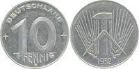 d 10 Pfennig DDR 1952E VS:bfr-/RS:vz+
