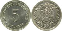 Deutschland 5 Pfennig 5 Pfennig 1913 D fast stempelglanz J 012 -