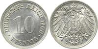 Deutschland 10 Pfennig 10 Pfennig 1900 D prfr/stgl, TOP J 013 -