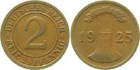 d 2 Pfennig 1925E f. prfr Rückseite doppelt !!