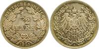 Deutschland 1/2 Mark 1/2 Mark 1915A J 016 prfr/stgl -
