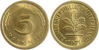 BRD 5 Pfennig 1971J ungestaucht und ohne Ring geprägt ! -