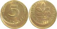 Deutschland 5 Pfennig Fehlprägung 5 Pfennig 1971 G dezentriert 10% J 382 -