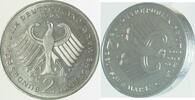 BRD 2 DM Erhardt 1988G fast ohne Randinschrift -
