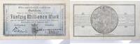 Welt 50 Million Mark Crailsheim 1923 Notgeld gebraucht selten