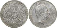 Deutschland 5 Mark 5 Mark Sachsen 1903 E prfr/stgl Erstabschlag dunkle Patina Georg -