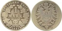 Deutschland 1 Mark 1 Mark 1881 H s+ J 009 -