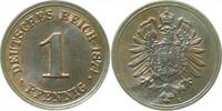 Deutschland 1 Pfennig 1 Pfennig 1874 G f prfr J 001 Stempelausbruch ! -