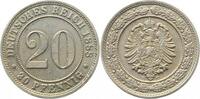 Deutschland 20 Pfennig 20 Pfennig 1888 E fast vz J 006 -