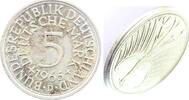 Deutschland 5 DM Fehlprägung 5 Mark 1965 D ohne Randinschrift vz/stgl -