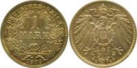 Deutschland 1 Mark 1 Mark Deutsches Reich 1909 E fast prägefrisch /fast stgl -