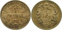 Deutschland 1 Mark 1 Mark 1874 F fast stempelglanz herrliche Patina J 009 -