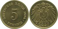 Deutschland 5 Pfennig 5 Pfennig Kaiserreich 1894 G prägefrisch /stempelglanz -