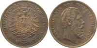 Deutschland 5 Mark 5 Mark Karl Württemberg 1888 F schöne Patina ss/vz J 173 Karl -