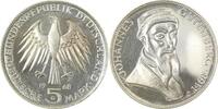 Deutschland 5 DM 5 Deutsche Mark Gutenberg 1968 G PP Patina J 397 -