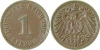 Deutschland 1 Pfennig 1 Pfennig 1897 G prägebedingt etwas unsauberer Rand -