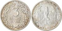 Deutschland  3 Reichsmark 1932 G vz/vz+, ein wenig Patina J 349