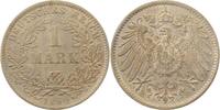 Deutschland 1 Mark 1 Mark 1899 D prfr/stgl, Erstabschlag (EA)! alte silbergraue Patina J 017 -