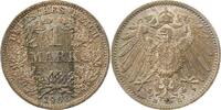 Deutschland 1 Mark 1 Mark 1908 D prfr/f prfr leichte farbige Patina J 017 -