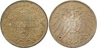 Deutschland 1 Mark 1 Mark 1913 J vz+, alte silbergraue Patina J 017 -