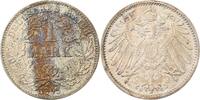 Deutschland 1 Mark 1 Mark 1905 G f prfr/ vz/stgl, leichte beginnende Patina -