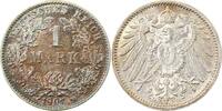 Deutschland 1 Mark 1 Mark 1907 G vz/st Wertseite: leichte goldene Patina J 017 -
