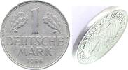 Deutschland 1 Mark Fehlprägung 1 DM 1956 F ohne Randprägung sehr schön -