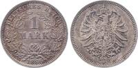 Deutschland 1 Mark 1 Mark 1886 E J 009 prfr/stgl/ leichte alte Patina -