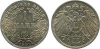 Deutschland 1 Mark 1 Mark 1901 J J 017 fast stgl/f.prfr leichte goldene Patina -