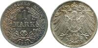 Deutschland 1 Mark 1 Mark 1911 F J 017 Regenbogenpatina ! TOP -