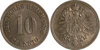 Deutschland 10 Pfennig 10 Pfennig 1876 C vz+/stgl J 004 -