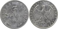 Deutschland 3 Mark 3 Mark 1922E prfr. -