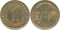 1 Reichspfennig 1936E Deutschland 1 Reichspfennig 1936E prfr prfr