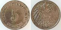Deutschland 5 Pfennig 5 Pfennig 1895E fast VZ -