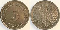 Deutschland 5 Pfennig 5 Pfennig 1895G Stgl. extrem selten i.d. Erhaltung -