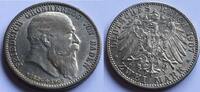 Deutschland 2 Mark 2 Mark Baden auf den Tod Friedrich 1907 vz J 036 Friedrich -