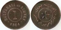 Brunei 1 Cent 1 Cent Sultanat Brunei, 1887 (1304) ss/vz -
