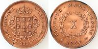 Madeira, Portugal 10 Reis 10 Reis Madeira, Portugal 1852, falsch gereinigt und -