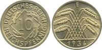Deutschland 10 Pfennig 10 Reichspfennig 1936 E stempelglanz J 317 -