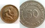 Deutschland 50 Pfennig Fehlprägung 50 Pfennig 1949 G Text teilweise extrem doppelt -