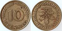 Deutschland 10 Pfennig 10 Pfennig 1950G Stempeldrehung 180 !Französische Prägung -